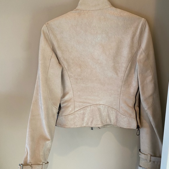 Versace Leather Jacket Off white color with zippers - Picture 14 of 16